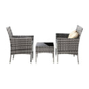 Outdoor Furniture Lounge Setting Chairs Table Wicker Set Patio