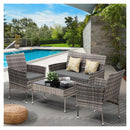 Outdoor Furniture Lounge Setting Chairs Table Wicker Set Patio