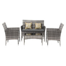Outdoor Furniture Lounge Setting Chairs Table Wicker Set Patio