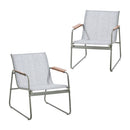 2PCS Outdoor Patio Armchair Textilene