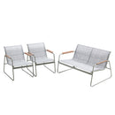 4 Seater Outdoor Lounge Patio Set Bench Textilene Sofa