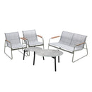 4 Seater Outdoor Lounge Set Patio Set Grey Table