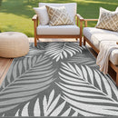 Outdoor Rugs 152x244cm Large Carpet Reversible Area Mat PP Dual-Sided Patio Rug Leaf
