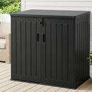 Outdoor Storage Box 775L Container Lockable Cabinet Tool Organizer Shed Black