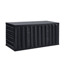 Outdoor Storage Box 490L Foldable Garden Container Black