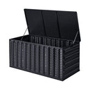 Outdoor Storage Box 680L Foldable Garden Container Black