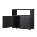 Outdoor Storage Cabinet Box Garage Wicker Shed Tools Shelf Chest Garden