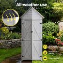 Outdoor Storage Cabinet Cupboard Lockable Tool Organizer Shed Adjustable Grey