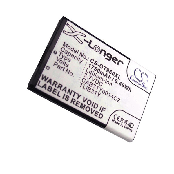 Cameron Sino Cs Ot960Xl 1750Mah Battery For Alcatel Ot 960 Mobile