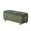 Storage Ottoman Blanket Box Bench Chenille Ball Foot Stool