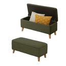 Storage Ottoman Blanket Box Chest Toy Foot Stool Sherpa Green