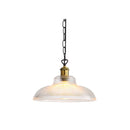 Clear Traditional Ribbed Glass Pendant