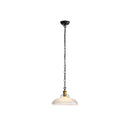 Clear Traditional Ribbed Glass Pendant