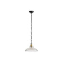 Clear Traditional Ribbed Glass Pendant