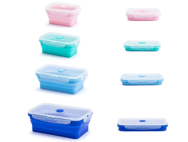 Rectangular Collapsible Silicone Container Set