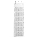 Over Door Shoe Organiser Storage 6-Tier Pantry Hanger 24 Pockets White