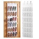 Over Door Shoe Organiser Storage X2 6-Tier Pantry Hanger 24 Pockets White