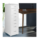 Office Cabinet 8 Drawer Drawers White