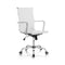 360degree Swivel PU Leather Office Chair with High Back and Armrests for Home and Office White