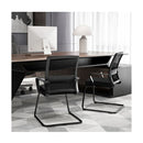 Office Guest Chair With Lumbar Support And Sled Base 2 Pieces