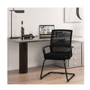 Office Guest Chair With Lumbar Support And Sled Base 2 Pieces