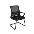 Office Guest Chair With Lumbar Support And Sled Base 2 Pieces