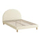 Bed Frame Arched Beds Platform Beige Fabric