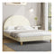 Bed Frame Arched Beds Platform Beige Fabric