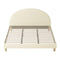 Bed Frame Arched Beds Platform Beige Fabric