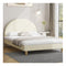 Bed Frame Arched Beds Platform Beige Fabric