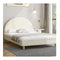 Bed Frame Arched Beds Platform Beige Fabric