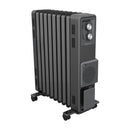 Oil Free Column Heater With Thermostat And Turbo Fan In Black