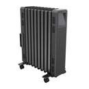Oil Free Column Heater With Thermostat And Turbo Fan In Black