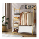 Open Wardrobe Organiset With Hanging Rail And Laundry Bag Clothes Rack