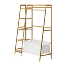Open Wardrobe Organiset With Hanging Rail And Laundry Bag Clothes Rack
