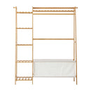 Open Wardrobe Organiset With Hanging Rail And Laundry Bag Clothes Rack