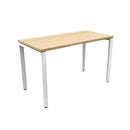 Opulent Profile Steel Frame Table 1200 X 600Mm Natural Oak White