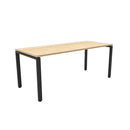 Opulent Profile Steel Frame Table 1500 X 750Mm Natural Oak Black
