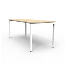 Opulent Profile Steel Frame Table 1500 X 750Mm Natural Oak White