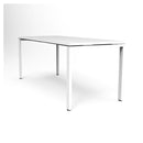 Opulent Profile Steel Frame Table 1500 X 750Mm Natural White White