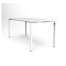 Opulent Profile Steel Frame Table 1800 X 750Mm Natural White White