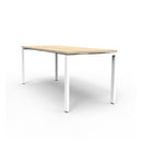 Opulent Profile Steel Frame Table 2100 X 750Mm Natural Oak White