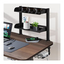 Cable Management Table Organiser Black Desktop Shelf Rack Under