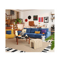 Ottoman Stool Teddy Fabric Ridge Arch