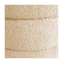 Ottoman Stool Teddy Fabric Round Stacked Beige