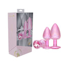 Ouch Paris Collection Metallic Pink Butt Plugs With Gem Bases