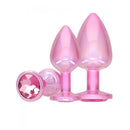Ouch Paris Collection Metallic Pink Butt Plugs With Gem Bases