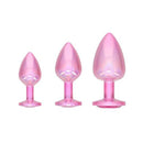Ouch Paris Collection Metallic Pink Butt Plugs With Gem Bases