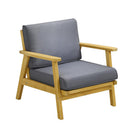 Outdoor Wooden Armchair with Cushion