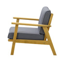 Outdoor Wooden Armchair with Cushion